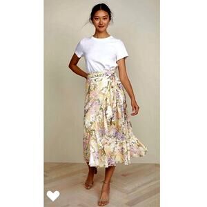Yumi Kim Novella Wrap Skirt in Garden Lemon.